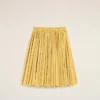Yellow Cotton Midi Corolla Skirt Yellow Cotton Midi Corolla Skirt