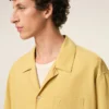 Yellow Cotton Short Sleeve Camp Collar Boxy Shirt Yellow Cotton Short Sleeve Camp Collar Boxy Shirt