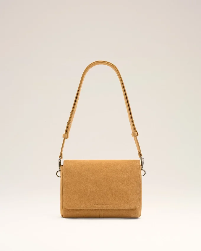 Yellow Cow Leather Flap Messenger Carrousel Bag Yellow Cow Leather Flap Messenger Carrousel Bag