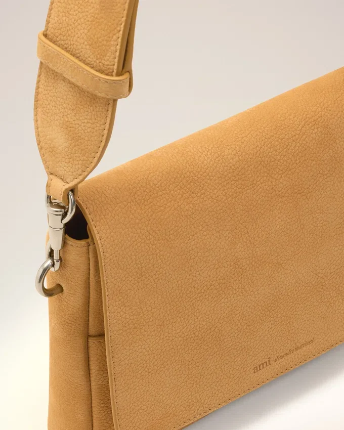 Yellow Cow Leather Flap Messenger Carrousel Bag Yellow Cow Leather Flap Messenger Carrousel Bag