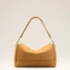 Yellow Cow Leather Large Flap Carrousel Bag Yellow Cow Leather Large Flap Carrousel Bag