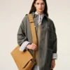 Yellow Cow Leather Large Flap Carrousel Bag Yellow Cow Leather Large Flap Carrousel Bag