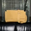 Yellow Cow Leather Large Flap Carrousel Bag Yellow Cow Leather Large Flap Carrousel Bag