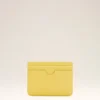 Yellow Cowhide Leather Ami De Coeur Card Holder