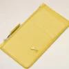 Yellow Cowhide Leather Ami De Coeur Zipped Card Holder Yellow Cowhide Leather Ami De Coeur Zipped Card Holder