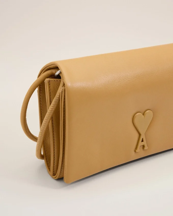 Yellow Cowhide Leather Voulez-Vous Wallet on Strap Yellow Cowhide Leather Voulez-Vous Wallet on Strap