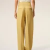 Yellow New Wool Wrapped Belted Trousers Yellow New Wool Wrapped Belted Trousers