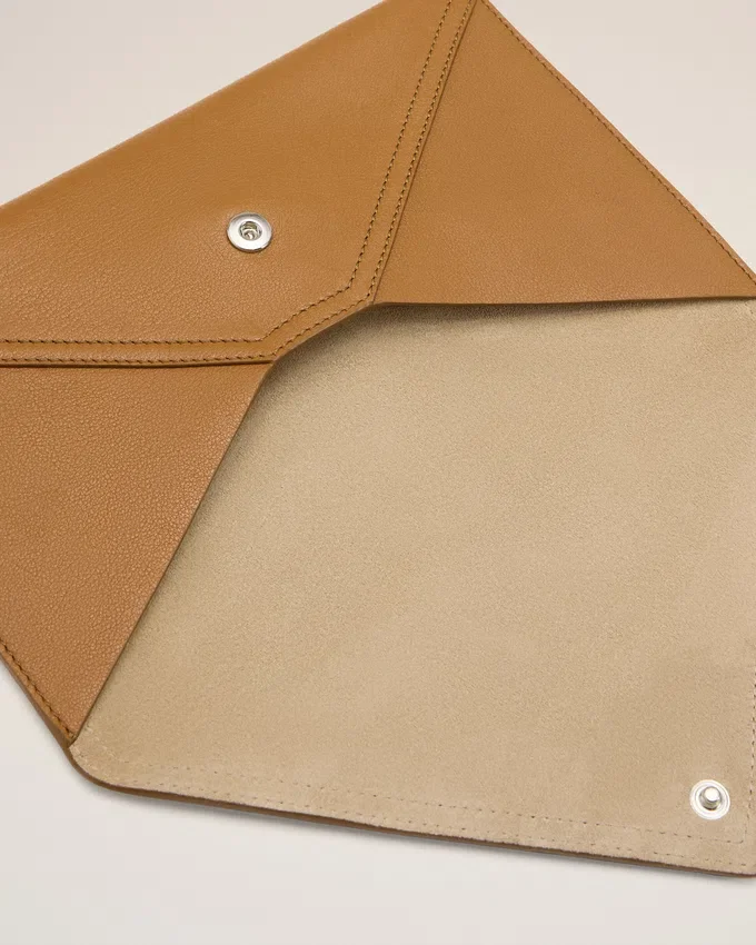 Yellow Smooth Leather Etienne Envelope Card Holder Yellow Smooth Leather Etienne Envelope Card Holder