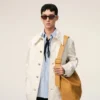 Yellow Taurillon Leather Etienne Crossbody Bag