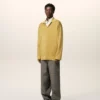 Yellow Wool Long Sleeves Polo Yellow Wool Long Sleeves Polo