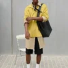 Yellow Wool Long Sleeves Polo Yellow Wool Long Sleeves Polo