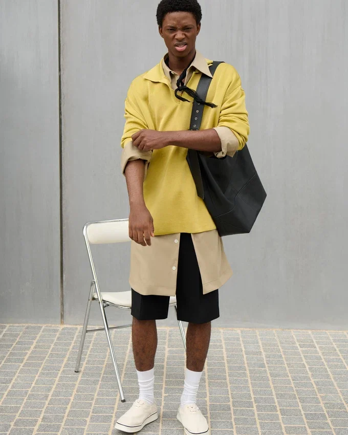 Yellow Wool Long Sleeves Polo Yellow Wool Long Sleeves Polo