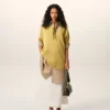 Yellow Wool Short Sleeves V Neck Sweater Yellow Wool Short Sleeves V Neck Sweater